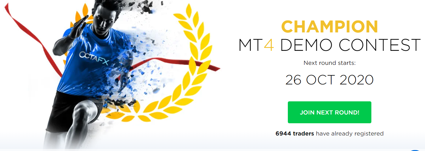  OctaFX MT4 डेमो ट्रेडिंग प्रतियोगिता - 1000 USD तक!