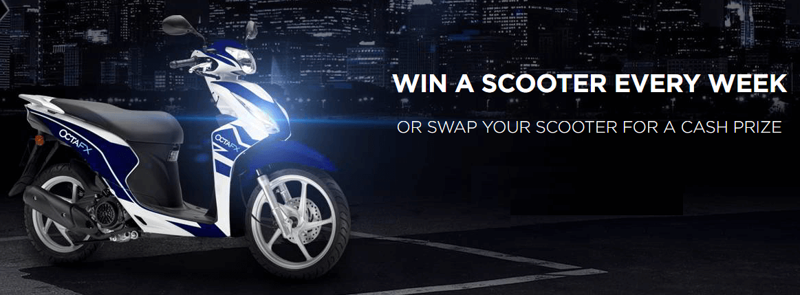 OctaFX Weekly Scooter Giveaway - Win a Scooter